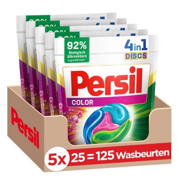 5x Persil 4in1 Discs Wasmiddelcapsules Color 25 stuks