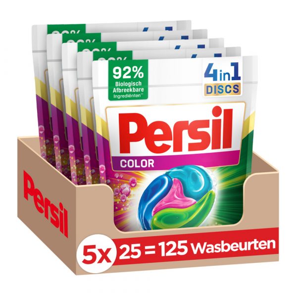 5x Persil 4in1 Discs Wasmiddelcapsules Color 25 stuks