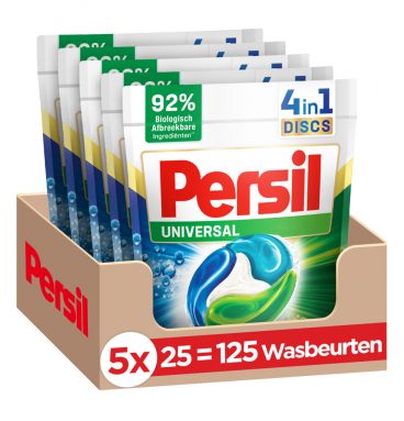 5x Persil 4in1 Discs Wasmiddelcapsules Universal 25 stuks