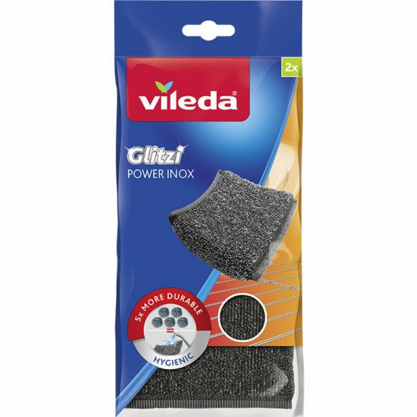 10x Vileda Schuursponzen Glitzi Power Inox 2 stuks