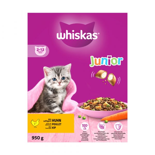 Whiskas Droog Junior Kip 950 gr