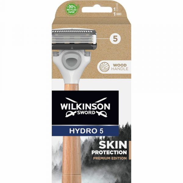 Wilkinson Men Scheermes Hydro 5 razor Skin Protection Premium Edition Wood 1up 5 stuks