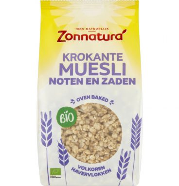 Zonnatura Krokante Muesli Noten&Zaden Biologisch 375 gr