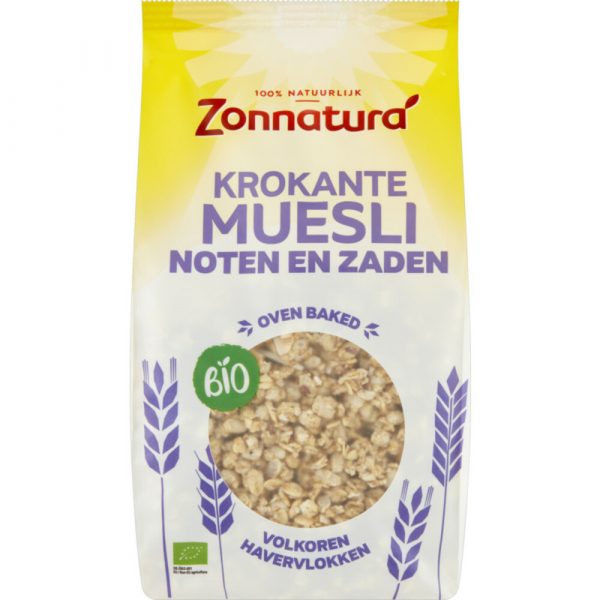 Zonnatura Krokante Muesli Noten&Zaden Biologisch 375 gr