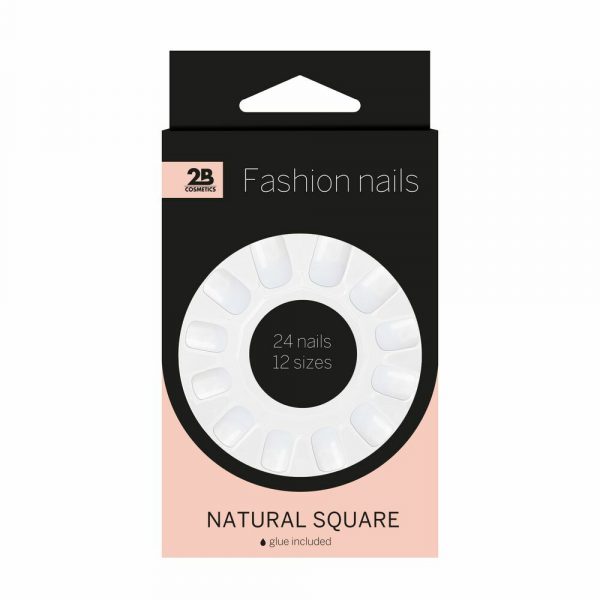 2B Nepnagels Natural Square 24 stuks