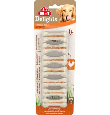 8in1 Delights Bones Strong Kip XS 7 stuks