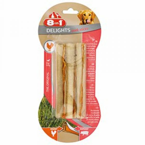 6x 8in1 Delights Pork Sticks 3 stuks