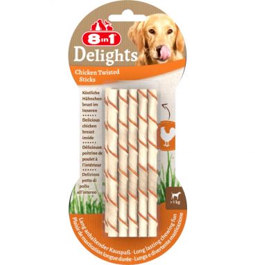 8in1 Delights Twisted Sticks Kip 10 stuks