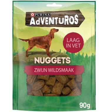 Adventuros Hondensnack Nuggets Wildzwijnsmaak 90 gr