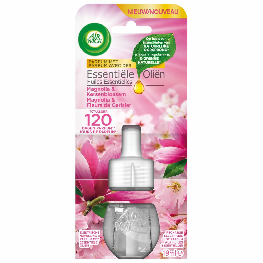 Air Wick Elektrische Luchtverfrisser Navulling Magnolia&Kersenbloesem 19 ml