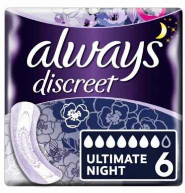 Always Discreet Night Ultimate Incontinentieverband voor Urineverlies 6 stuks