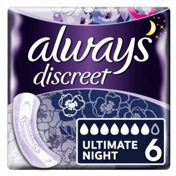 Always Discreet Night Ultimate Incontinentieverband voor Urineverlies 6 stuks