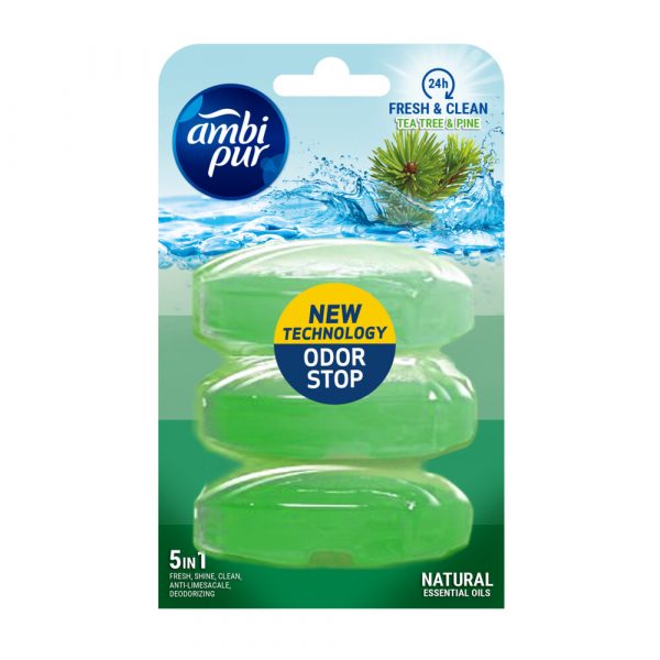 2+2 gratis: Ambi Pur Toiletblok Navulling Tea Tree&Dennen 3 stuk