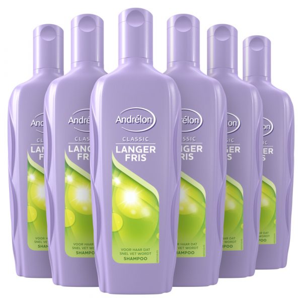 6x Andrelon Shampoo Langer Fris 300 ml