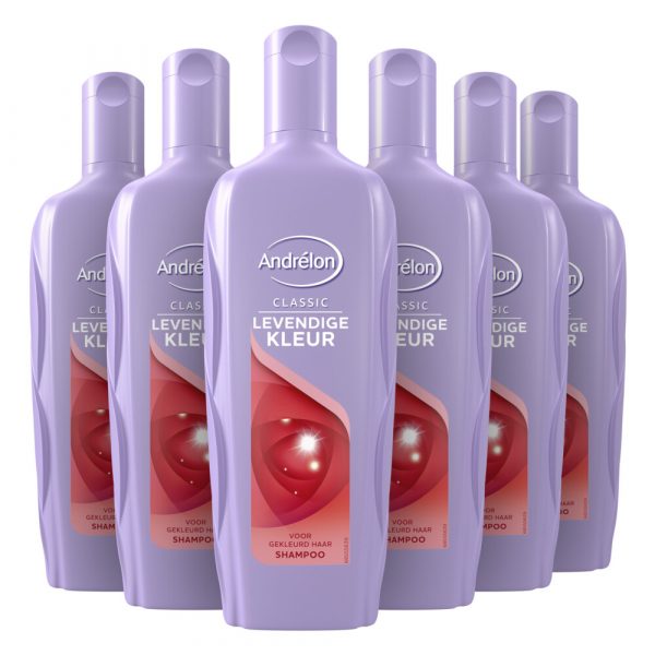 6x Andrelon Shampoo Levendige Kleur 300 ml