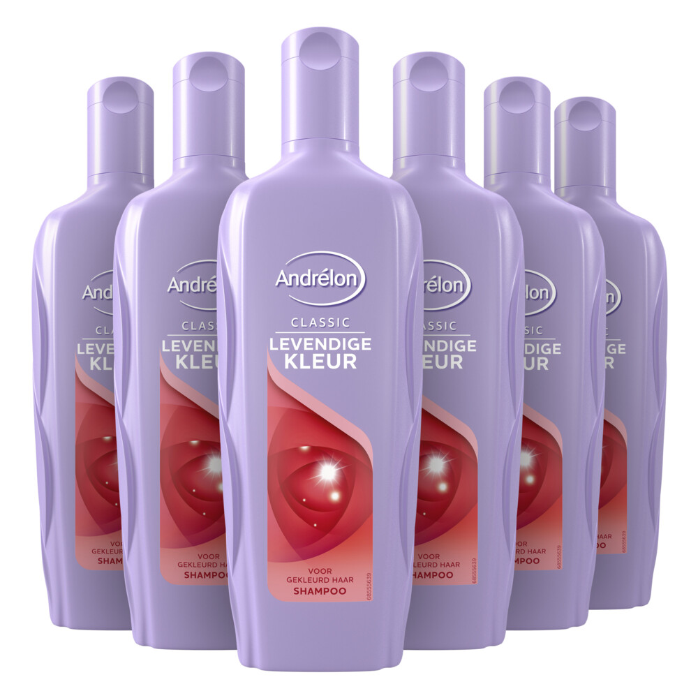 6x Andrelon Shampoo Levendige Kleur 300 ml