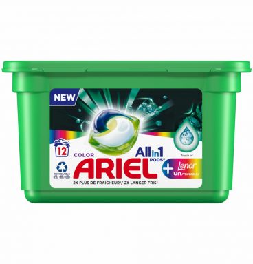 2e halve prijs: Ariel All-in-1 Pods+ Wasmiddelcapsules Lenor Unstoppables 12 stuks