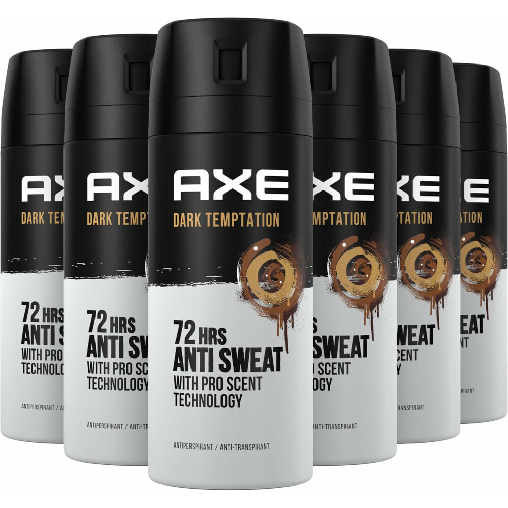 6x Axe Deodorant Spray Anti Transpirant Dark Temptation 150 ml