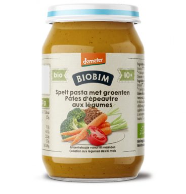 Biobim Maaltijd 10+ mnd Speltpasta met Groenten 250 gr