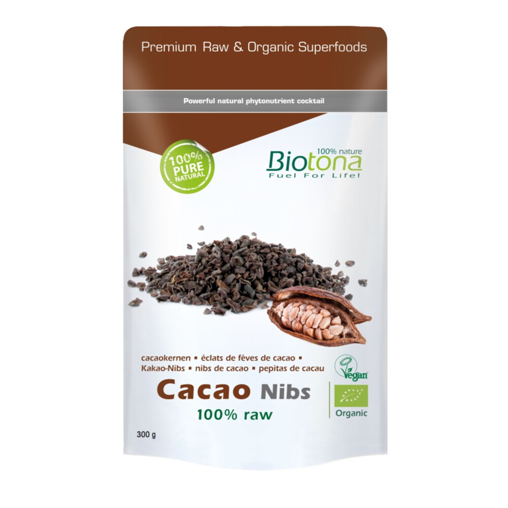 Biotona Cacao Raw Nibs Biologisch 300 gr