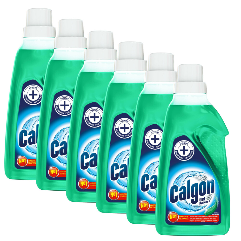 6x Calgon Hygiene+ Gel Wasmachine Reiniger en Anti Kalk 750 ml