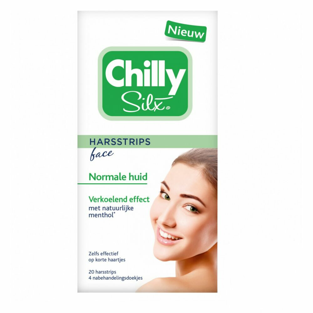 Chilly Silx Harsstrips Gezicht Normale huid 10 stuks