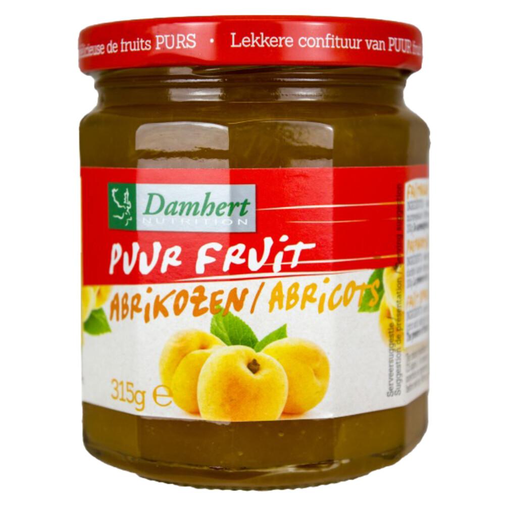 Damhert Puur Fruit Confiture Abrikoos 315 gr