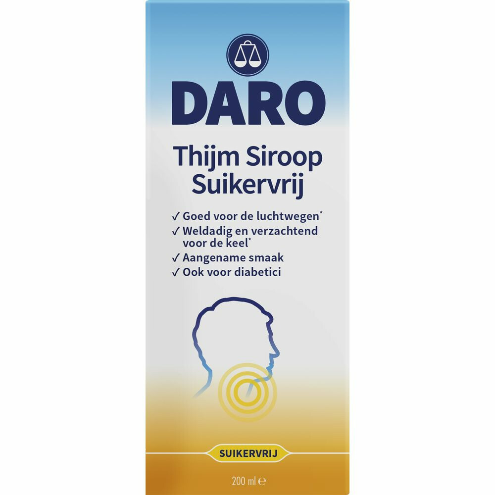 Daro Thijmsiroop Suikervrij 200 ml