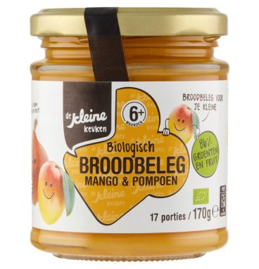 3x De Kleine Keuken Bio Mango en Pompoen Spread 170 gr