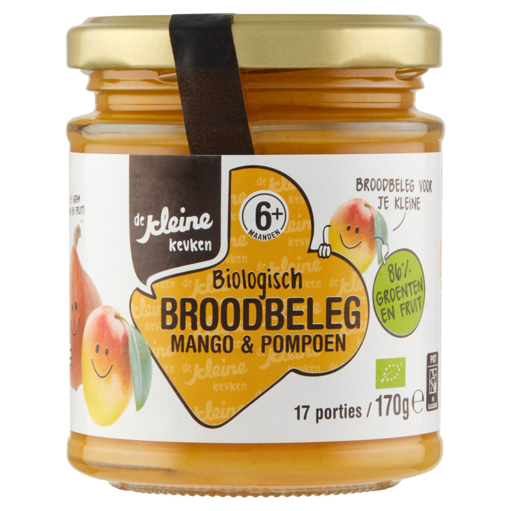 3x De Kleine Keuken Bio Mango en Pompoen Spread 170 gr