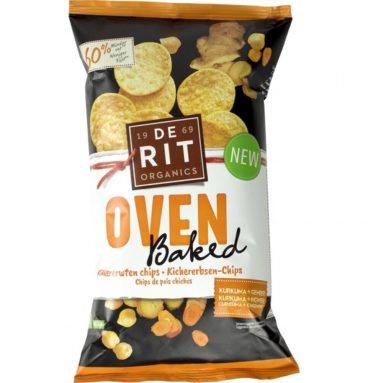 De Rit Kikkererwtchips Kurkuma Bio 75 gr