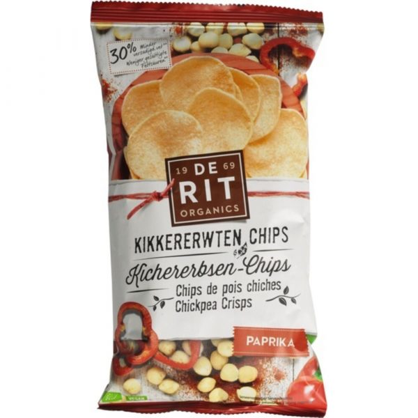 De Rit Kikkererwtchips Paprika Bio 75 gr