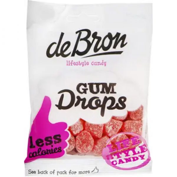 3x De bron Suikervrije Gumdrop Framboos 100 gr