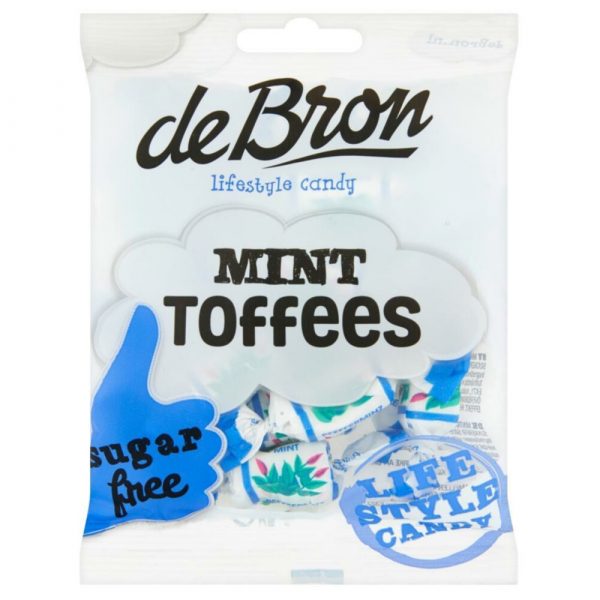 3x De bron Suikervrije Mint Toffee 90 gr