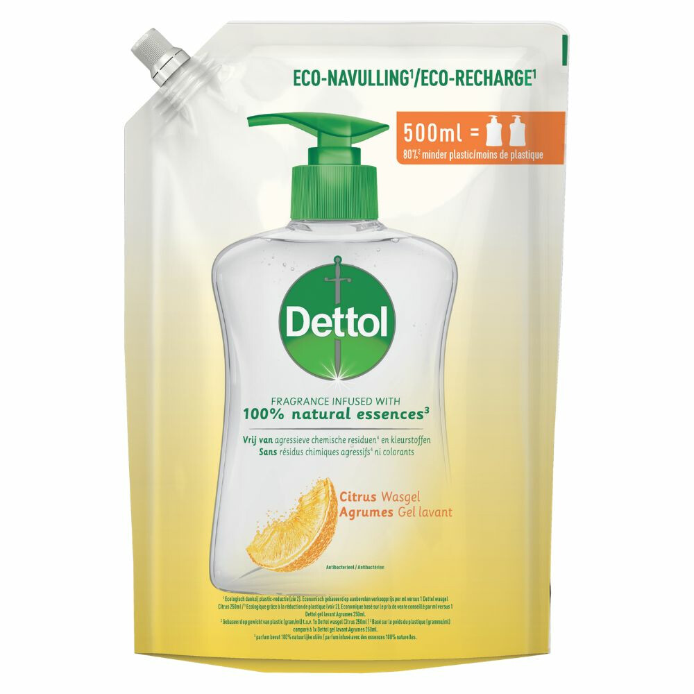 Dettol Handzeep Antibacterieel Navulling Citrus 500 ml