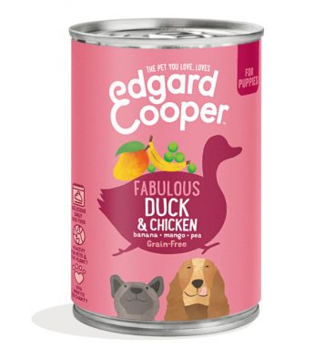 Edgard&Cooper Blik Vers Vlees Puppy Hondenvoer Eend - Kip 400 gr