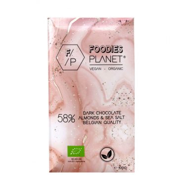 Foodies Planet 58% Dark Chocolate Almonds&Sea Salt 100 gram