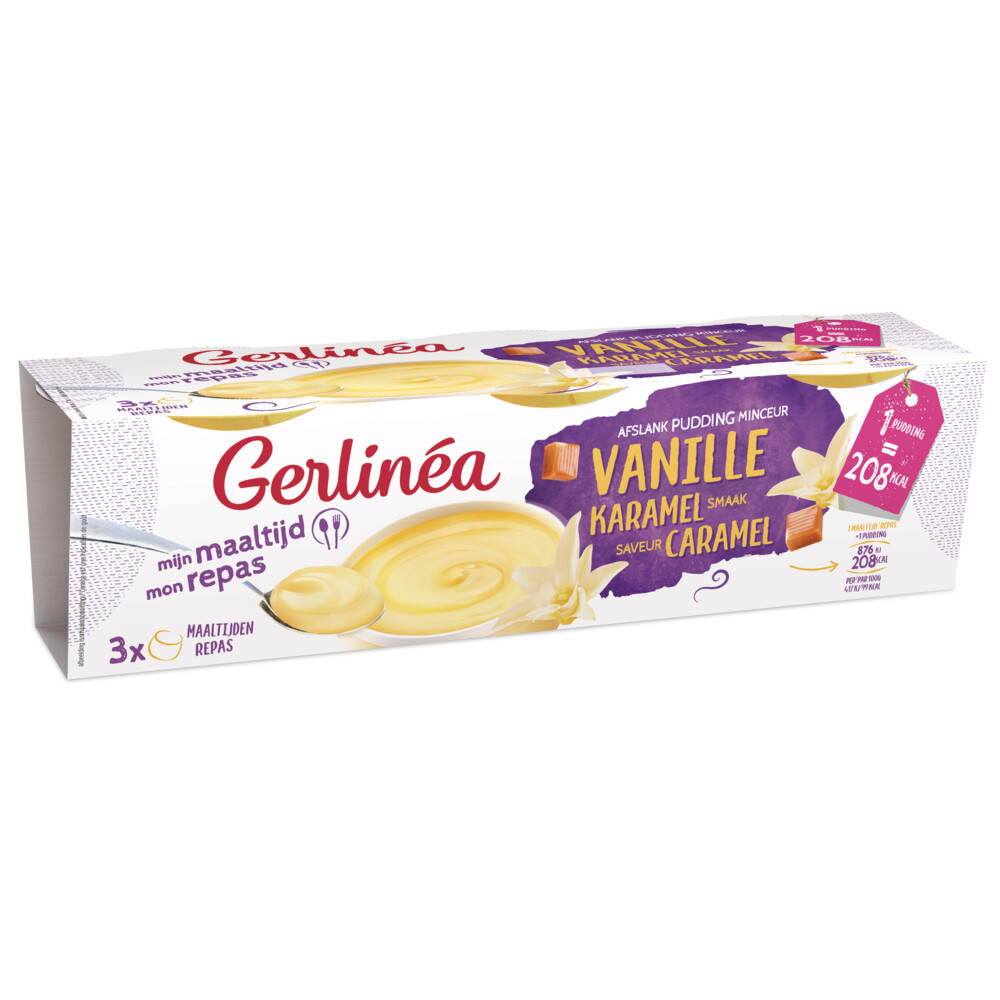 Gerlinea Pudding Vanille Karamel 3 Pack 630 gr