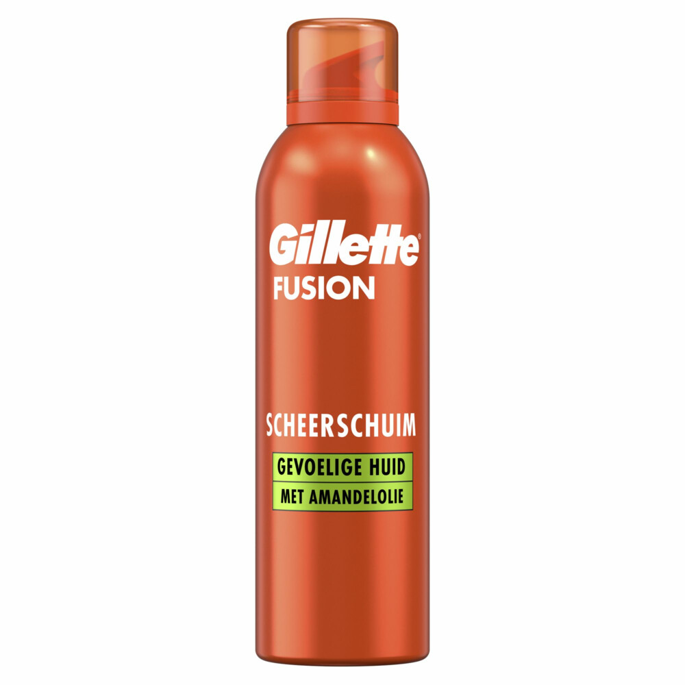 Gillette Fusion Scheerschuim Met Amandelolie Voor De Gevoelige Huid 250 ml