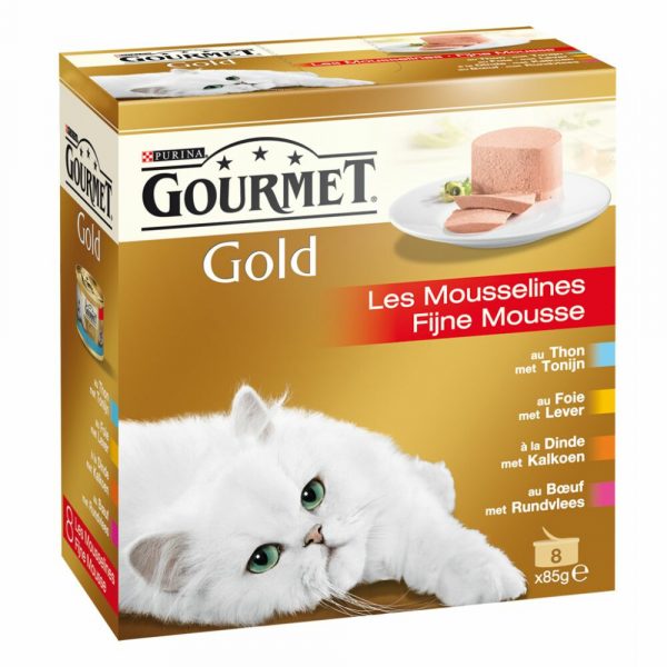 Gourmet Gold Fijne Mousse Rood 8 x 85 gr