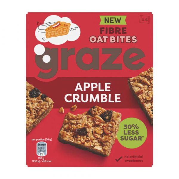 Graze Havermoutrepen Apple Crumble Oat Bites 4 x 30 gr