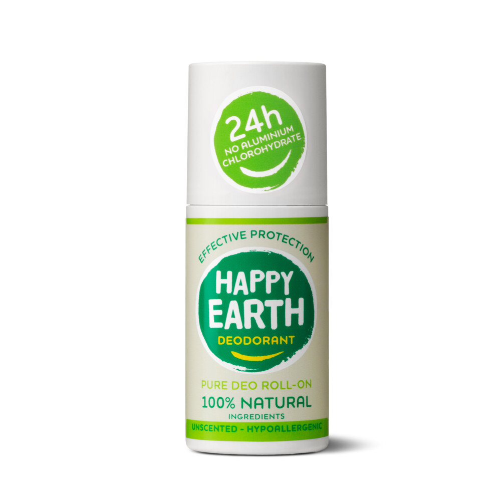 Happy Earth 100% Natuurlijke Deodorant Roller Unscented 75 ml