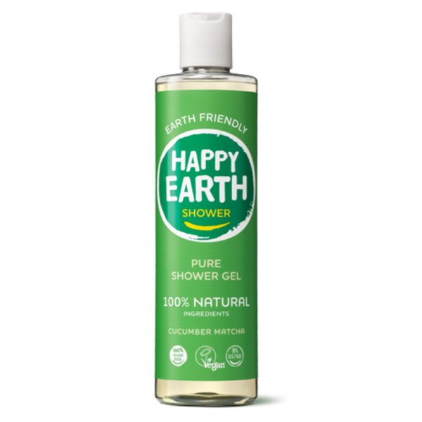 Happy Earth 100% Natuurlijke Douchegel Cucumber Matcha 300 ml