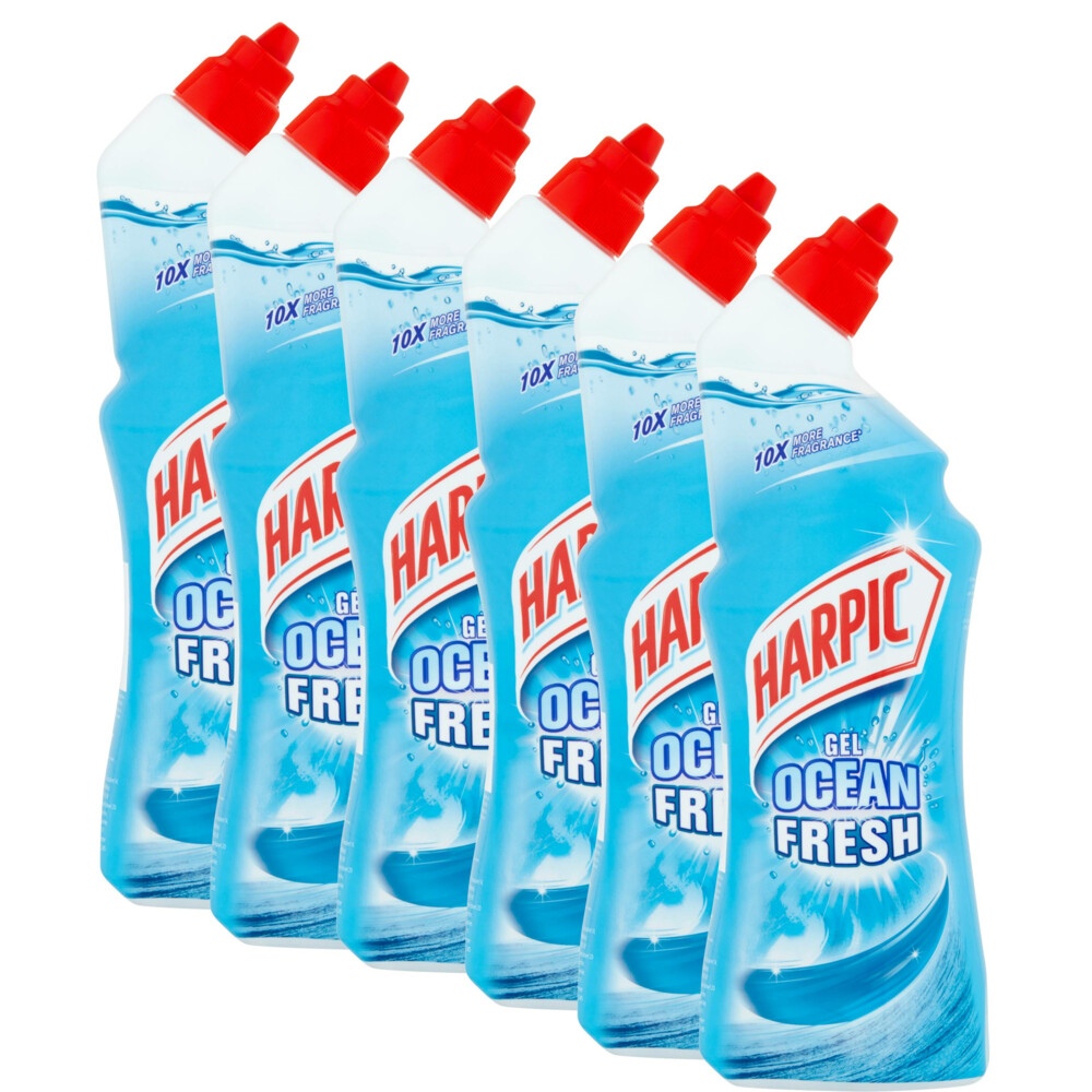 6x Harpic Toiletreiniger Marine 750 ml