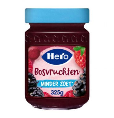 3x Hero Jam Minder Zoet Bosvruchten 325gr