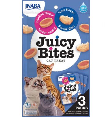 6x Inaba Kattensnack Juicy Bites Tonijn - Kip 34 gr