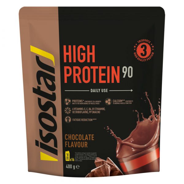 3x Isostar High Protein 90 Chocolade 400 gr