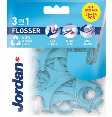 1+1 gratis: Jordan Flosser 3-in-1 50 stuks