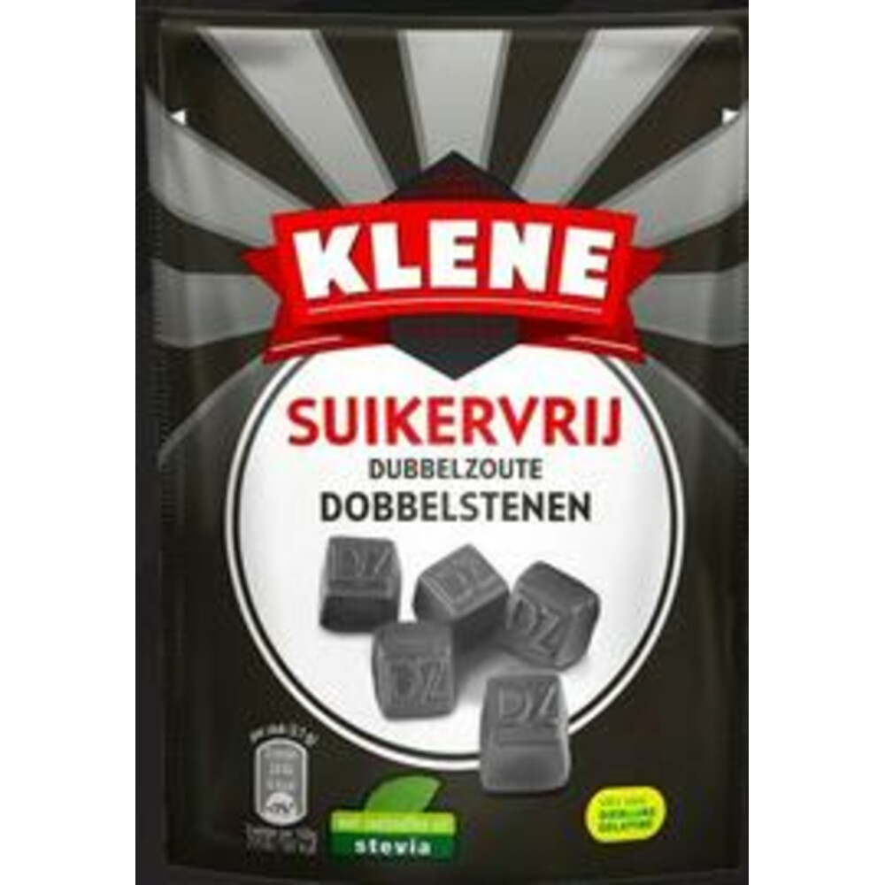 3x Klene Dubbelzoute Dobbelstenen Suikervrij 105 gr