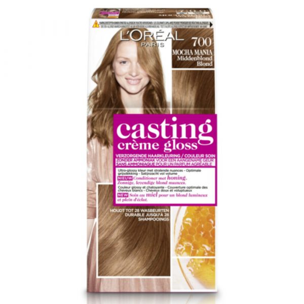 3x L'Oréal Casting Crème Gloss Haarkleuring 700 Mocha Mania - Middenblond